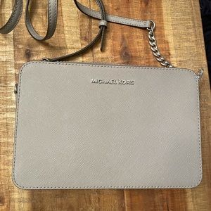 Michael Kors Jet Set Leather Crossbody Bag Large